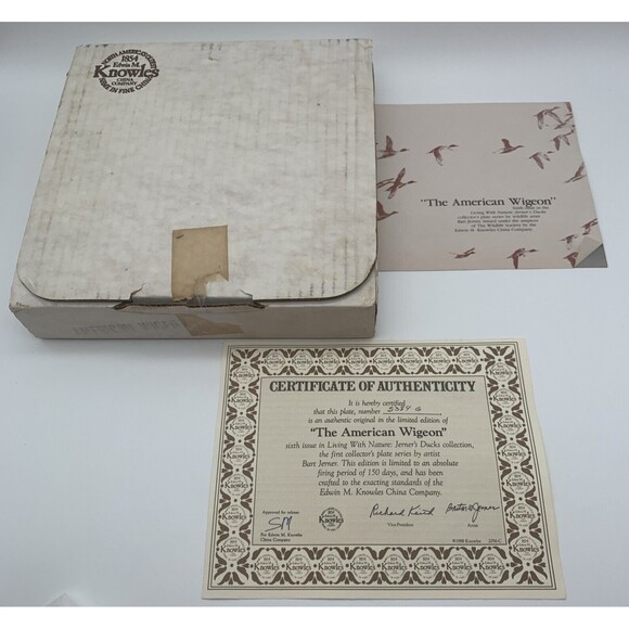 The American Wigeon Plate Living With Nature Series Jerners Ducks 1988 Knowles - Picture 5 of 8